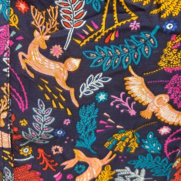 Anthropologie 25 Of 52 Conversations Forest Friends Blouse, size 12 - Picture 7 of 11